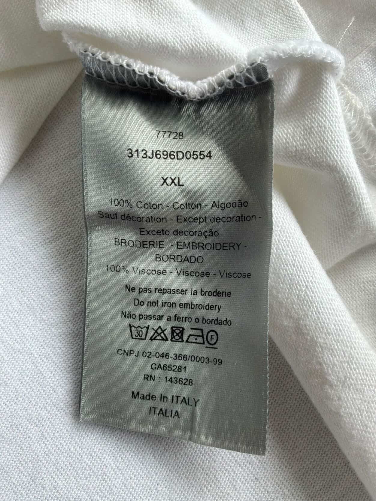 Dior Embroidered Chest Logo Tee