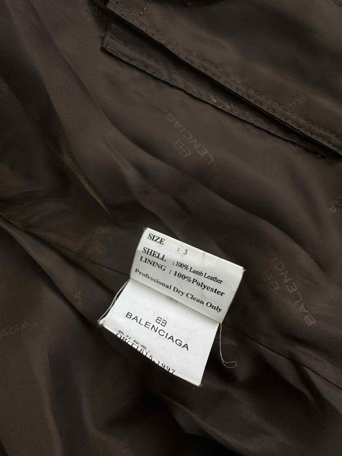 Balenciaga Leather Brown Jacket