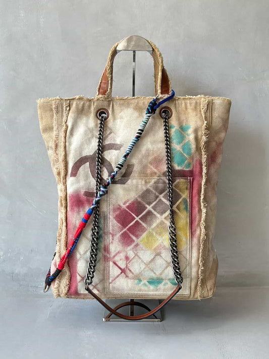 2014 Chanel Art School Graffiti Tote Bag