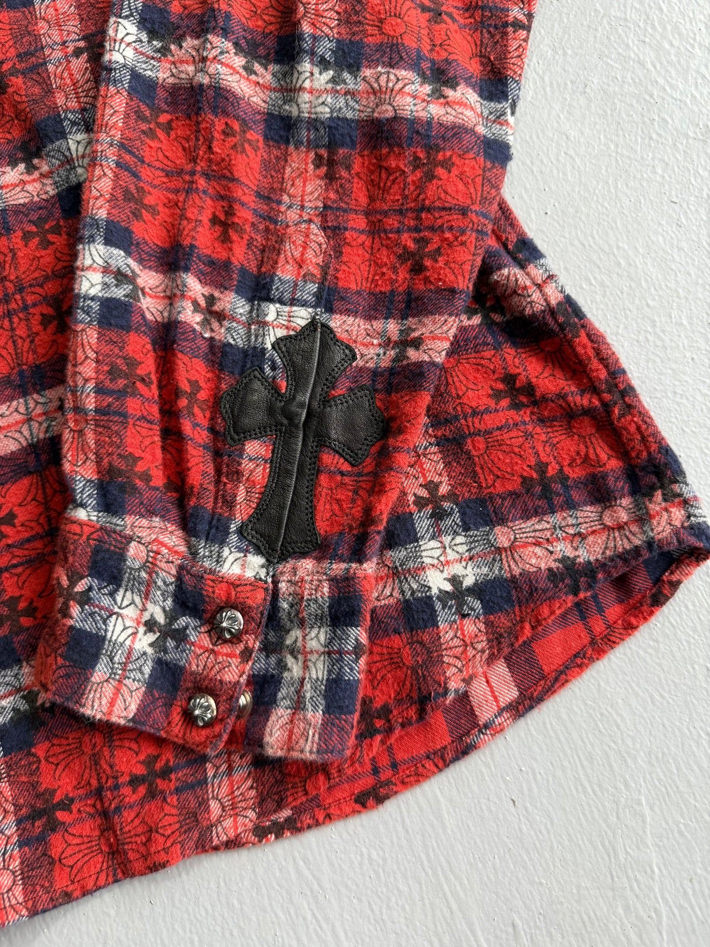 Chrome Hearts Monogram Cross Patched Flannel