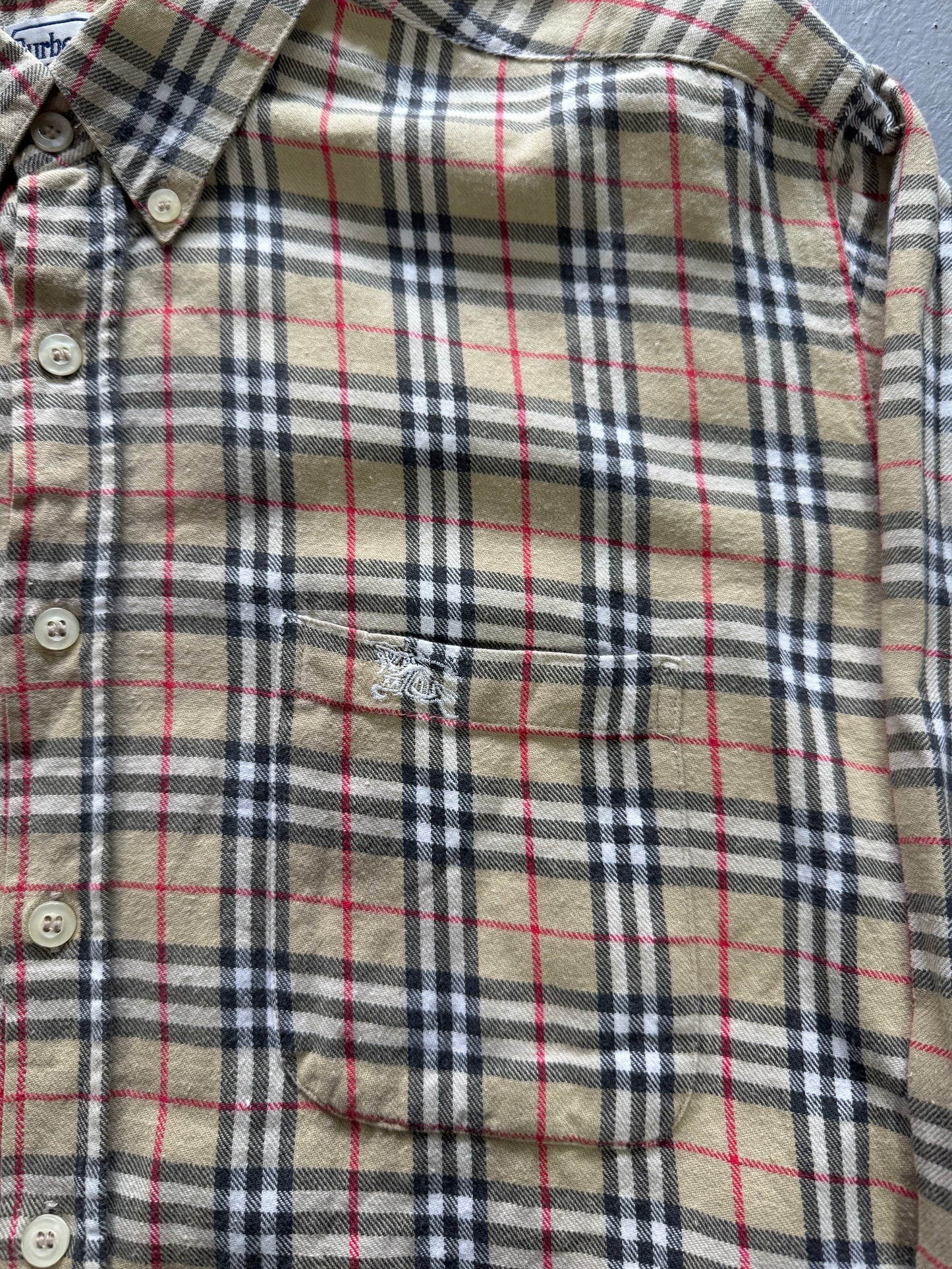 Vintage Burberry Plaid Polo Longsleeves