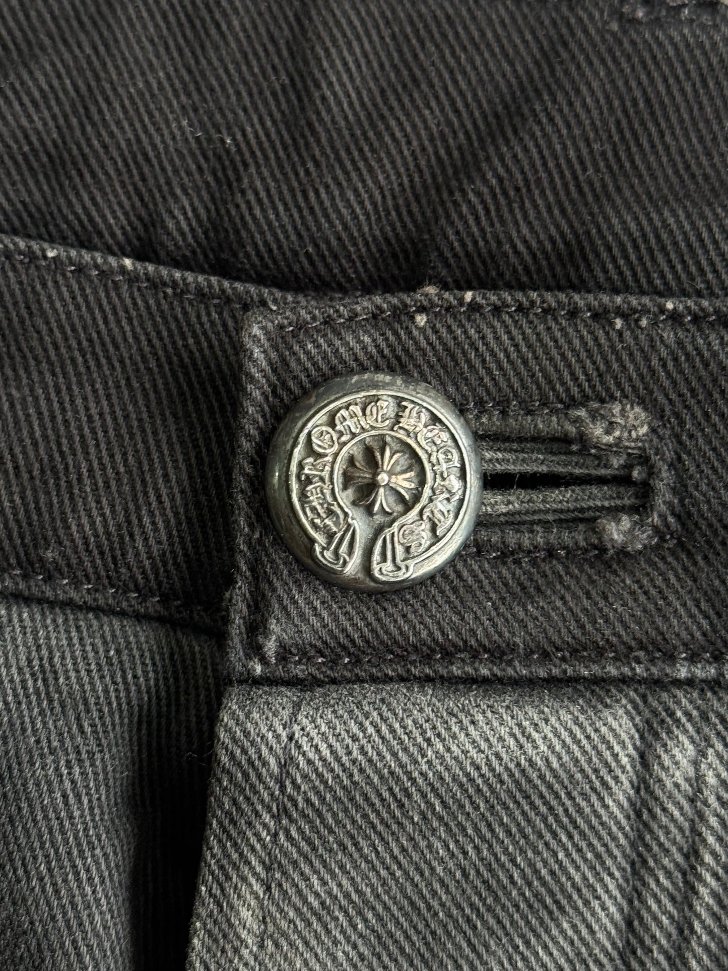 Vintage Chrome Hearts ‘Fleur Knee’ Flare Pants