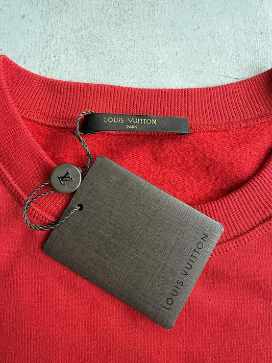Louis Vuitton X Supreme Spellout Red Sweater