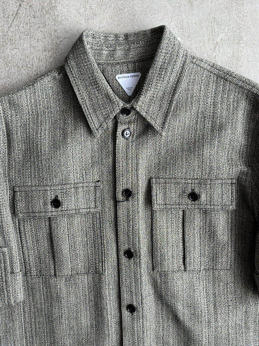 Bottega Venetta Tweed Short Sleeve Shirt