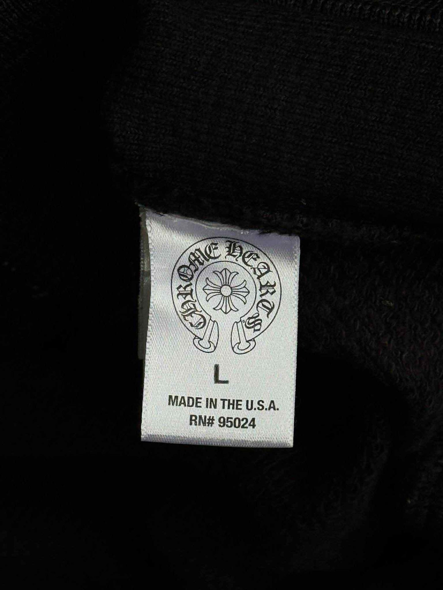 Vintage Chrome Hearts Cross Patched Silver Zip Hoodie