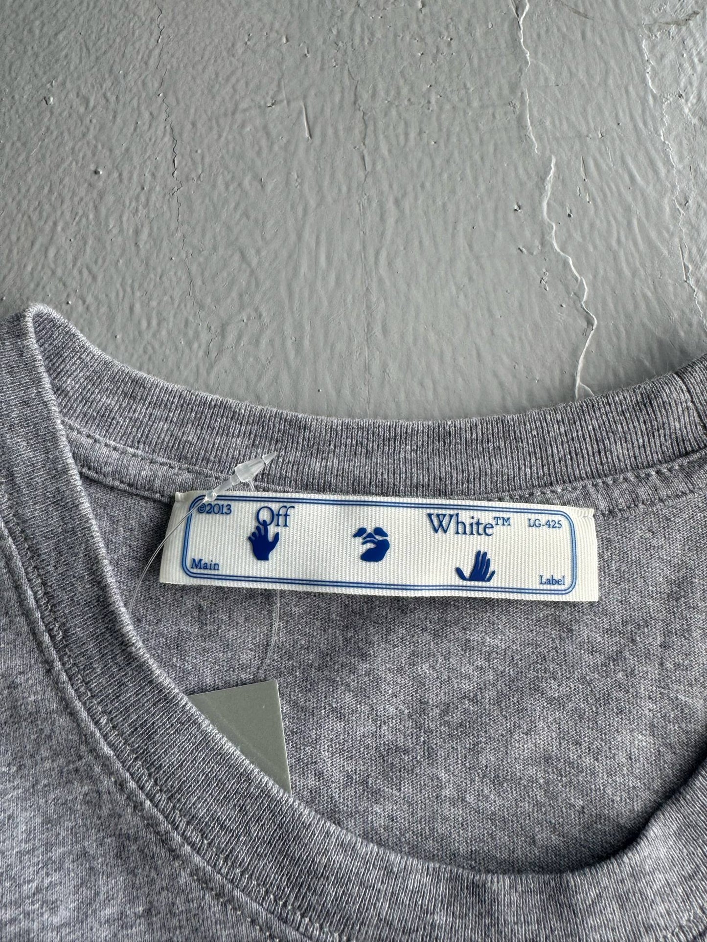 Womens Off-White Embroidered Logo Tee