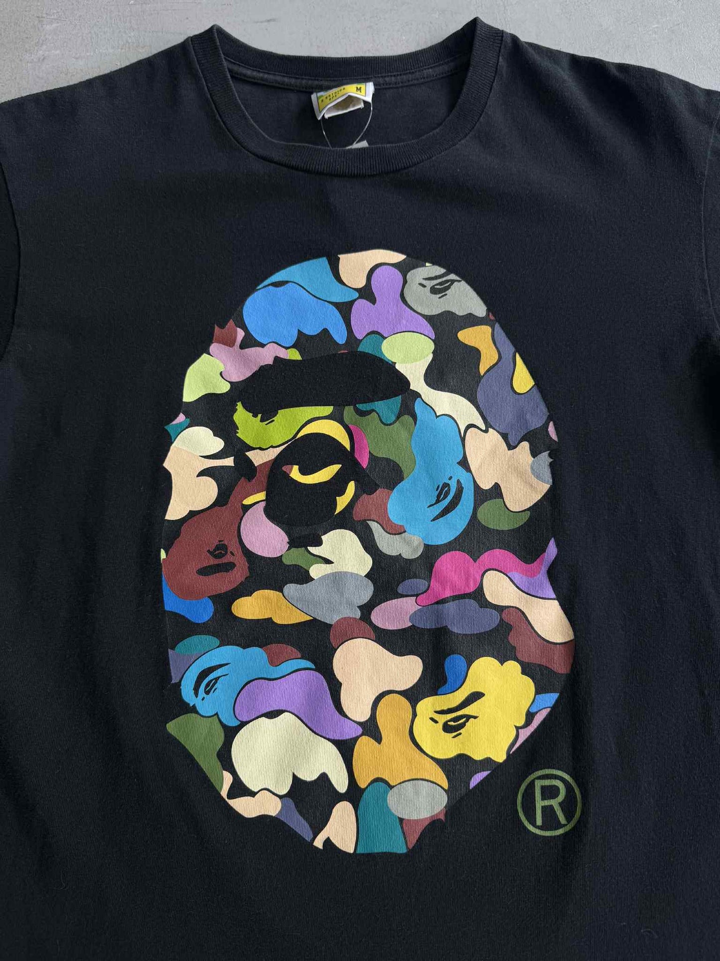 Bape Multi Camou Big Head Tee