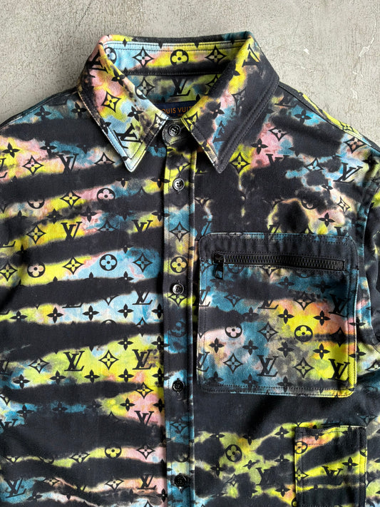 Louis Vuitton Multicolor Tie Dye Denim Shirt
