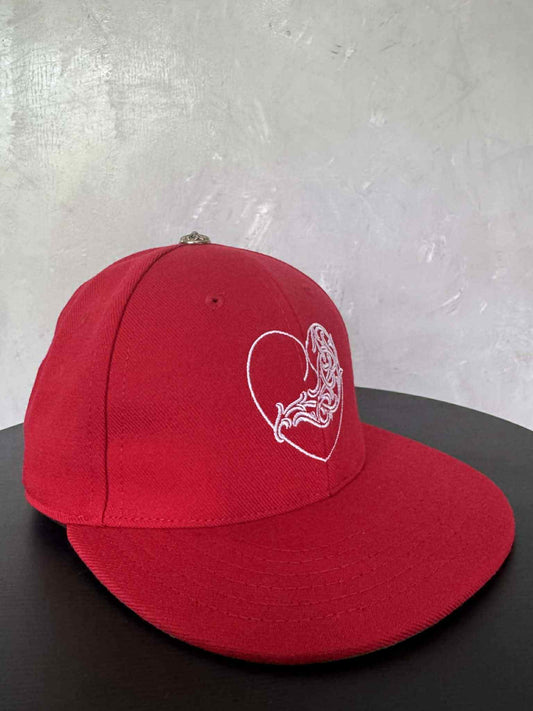 Chrome Hearts Red “Love you” Fitted Hat