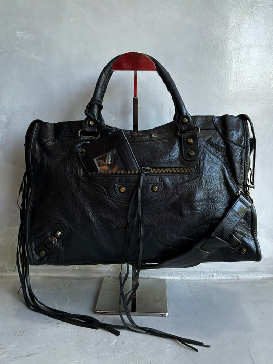 Balenciaga Classic City Black On Brass
