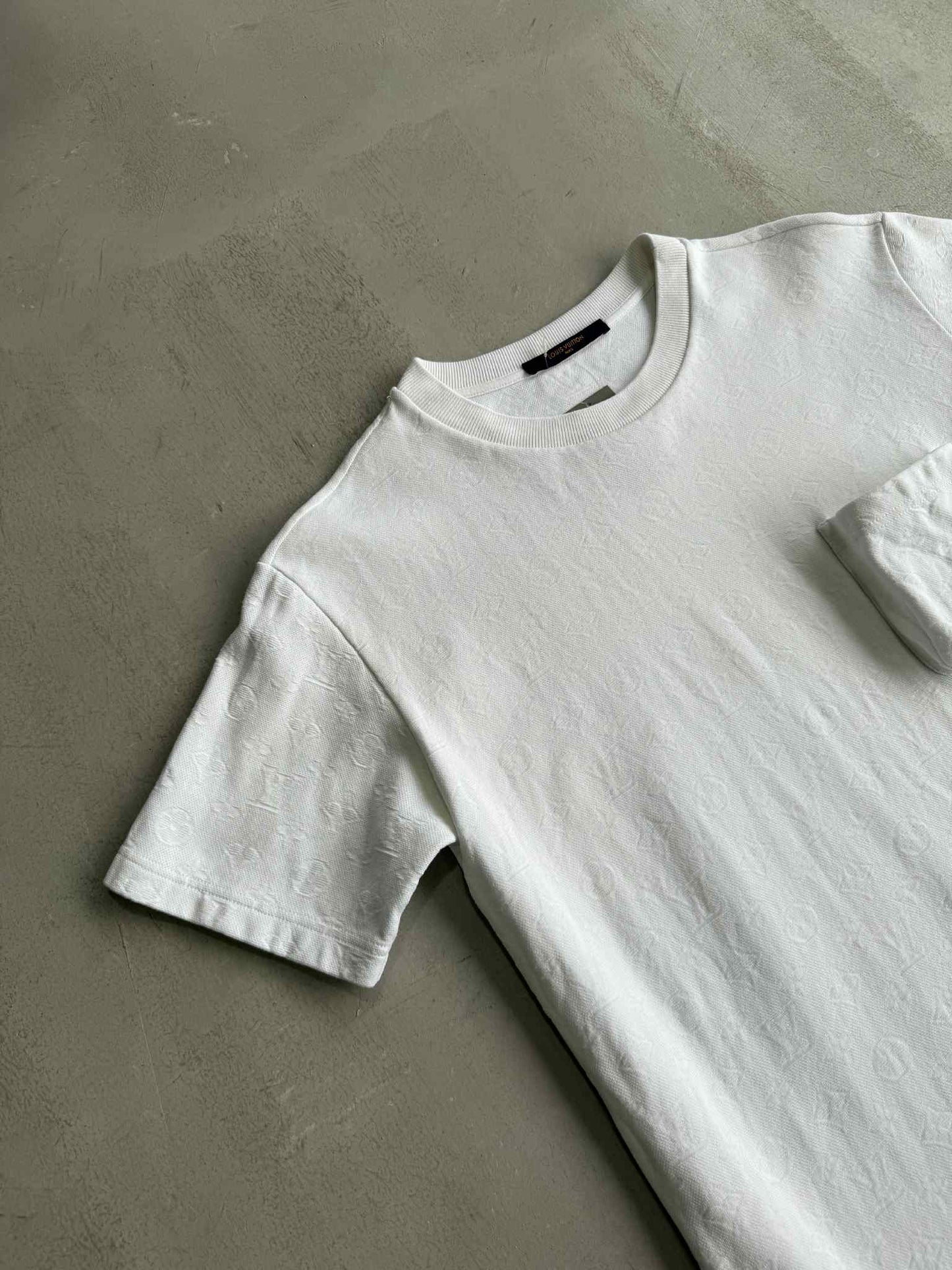 Luis Vuitton White Monogram Pocket Tee