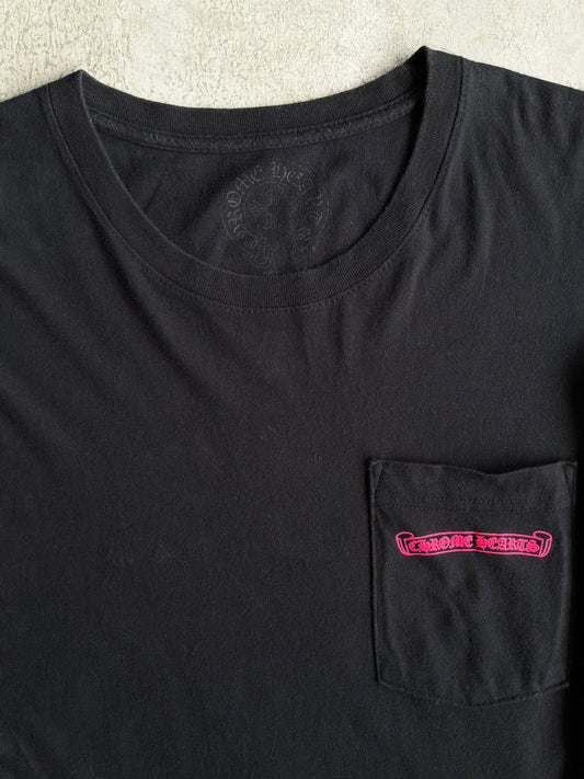 Chrome Hearts Pink Vertical Script Longsleeves