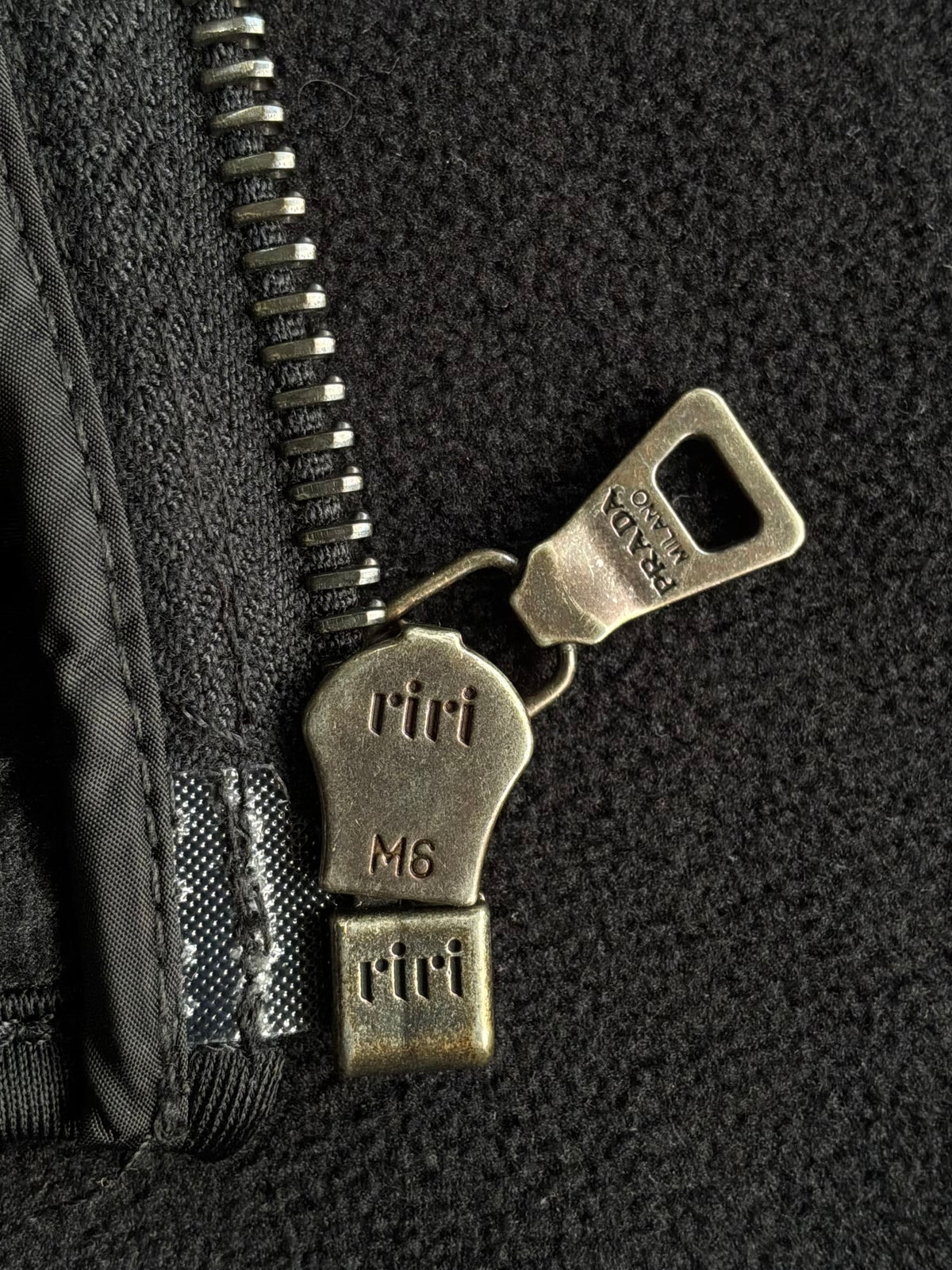 Prada Womens Black Ninja Fleece Hoodie