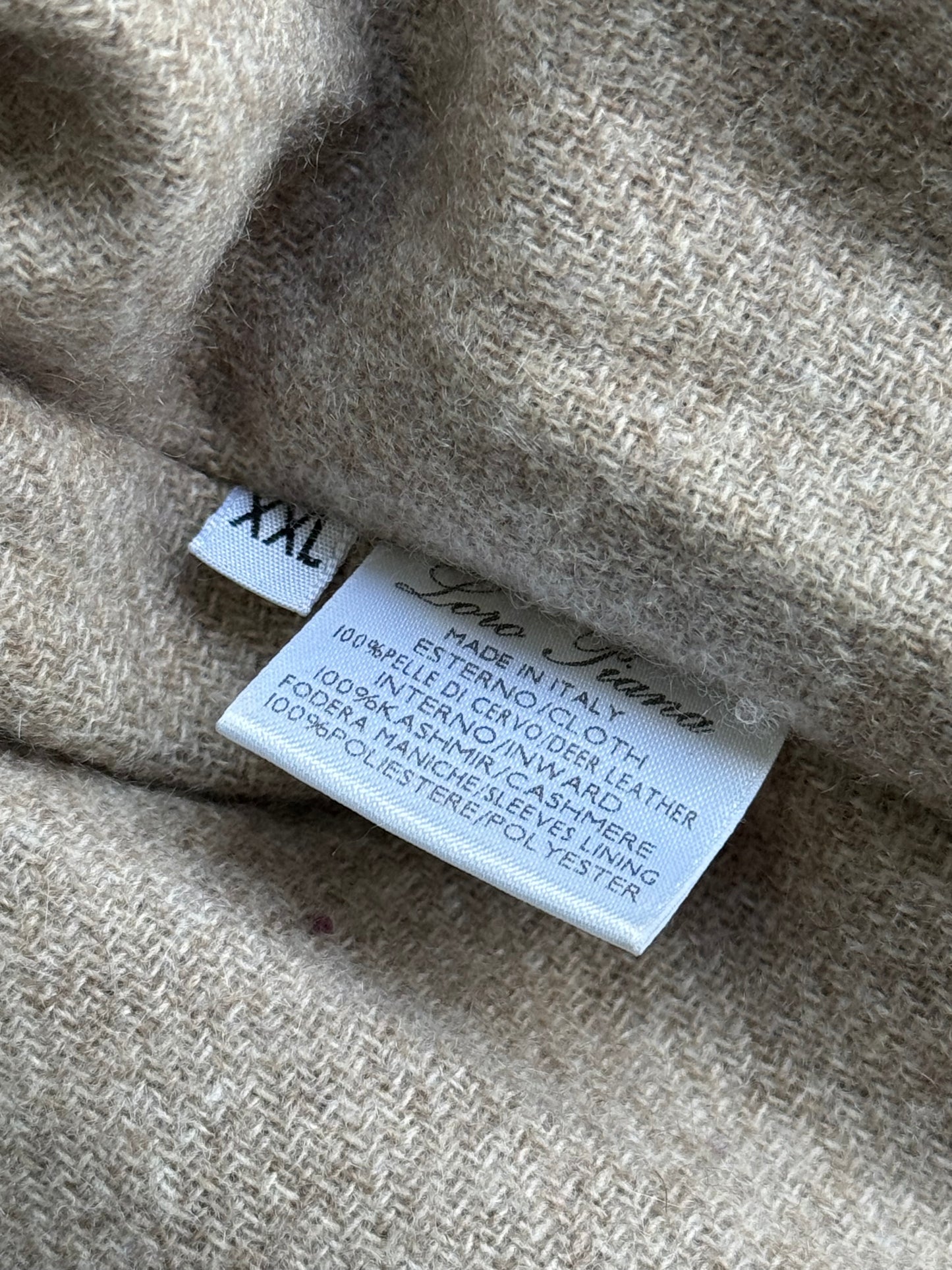 Loro Piana Leather/Cashmere Coat