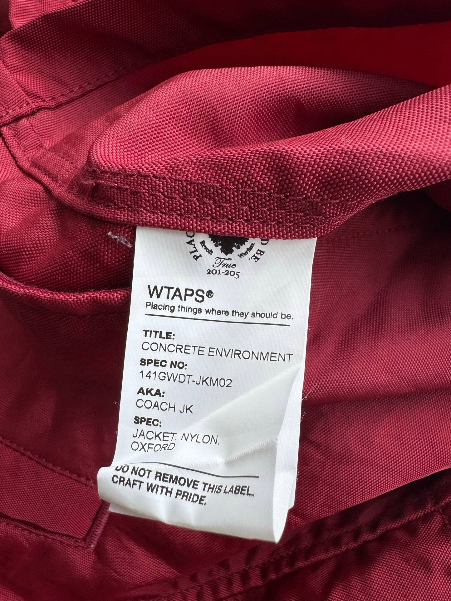WTAPS Urban Territory Coach Jacket