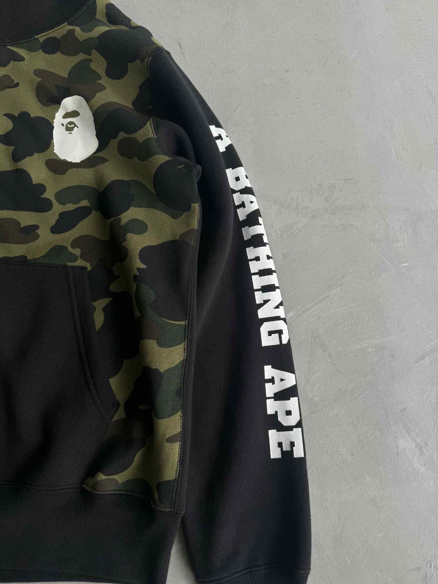 Bape 1st Gen Green Camou Body Full zip Hoodie