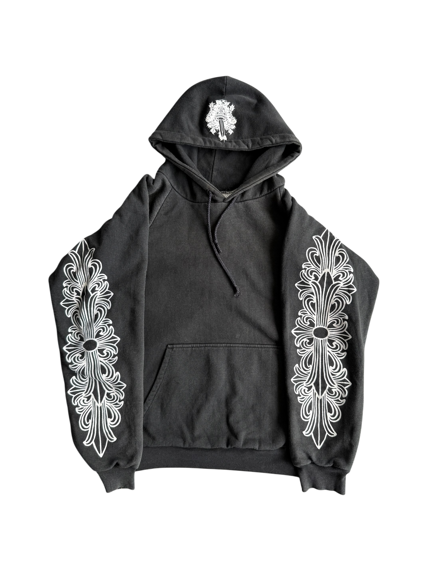 Vintage Chrome Hearts Horseshoe Floral Hoodie