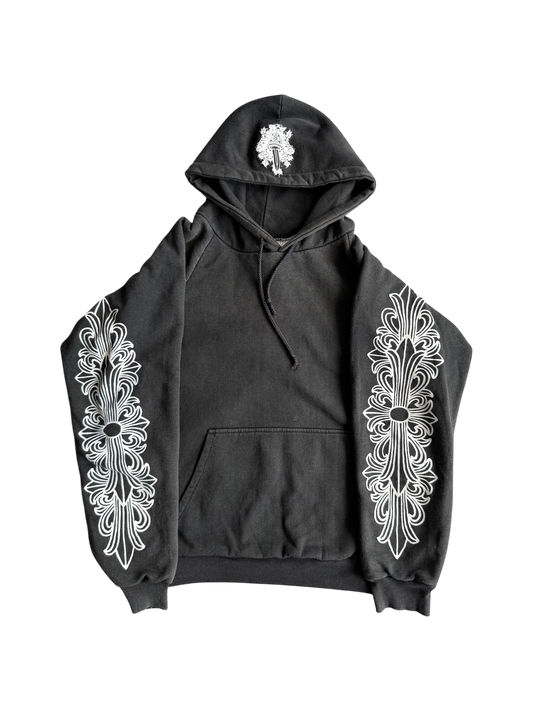 Vintage Chrome Hearts Horseshoe Floral Hoodie