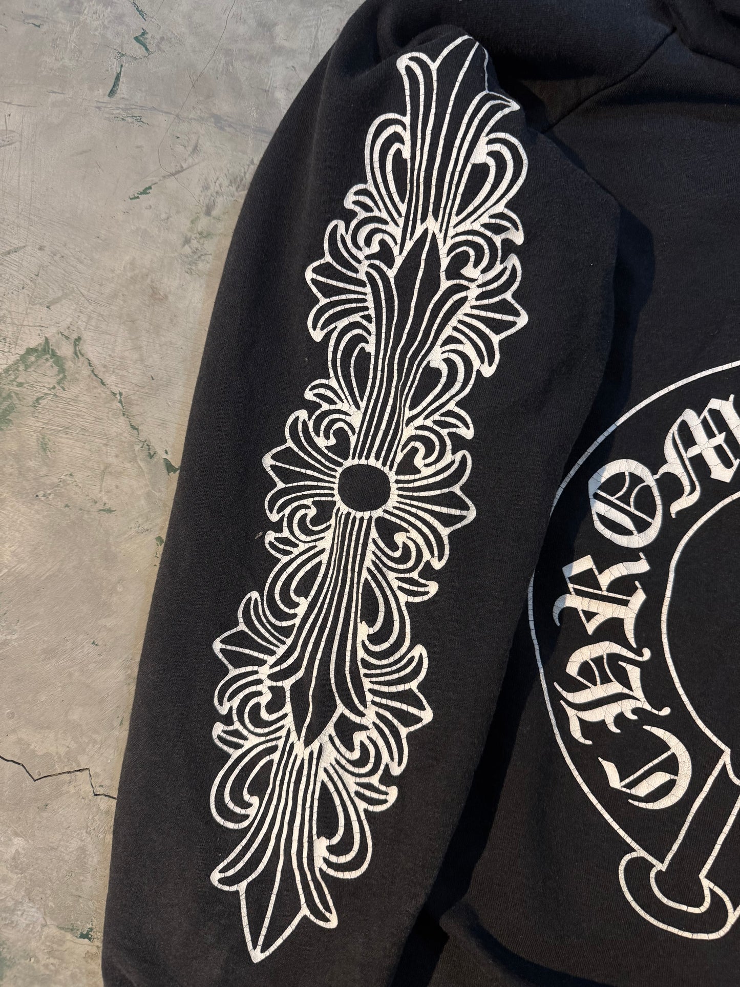 Vintage Chrome Hearts Horse Floral Zip Hoodie