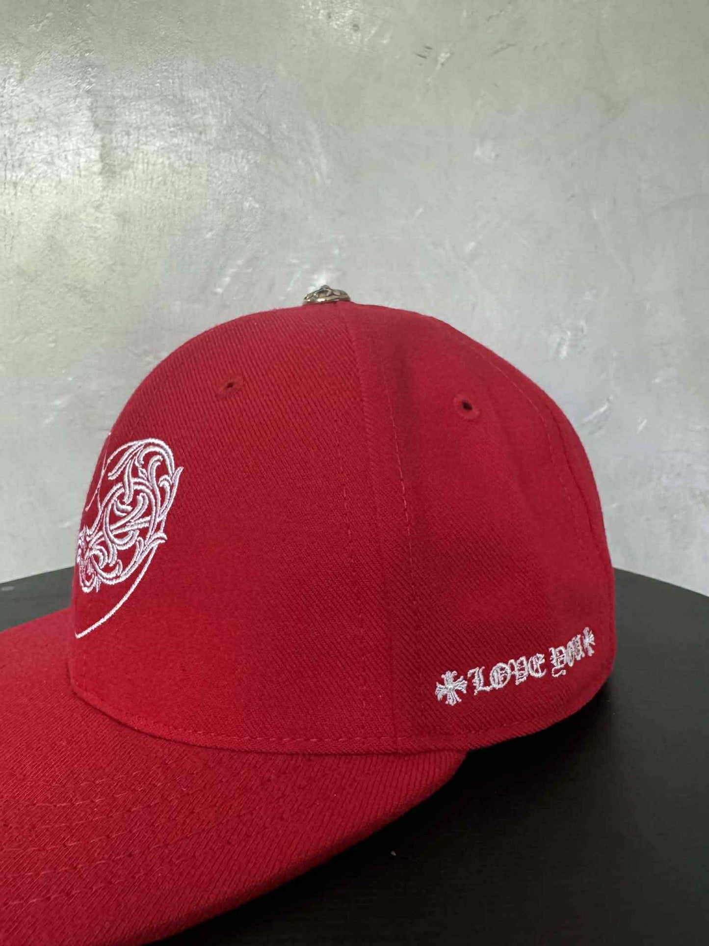 Chrome Hearts Red “Love you” Fitted Hat