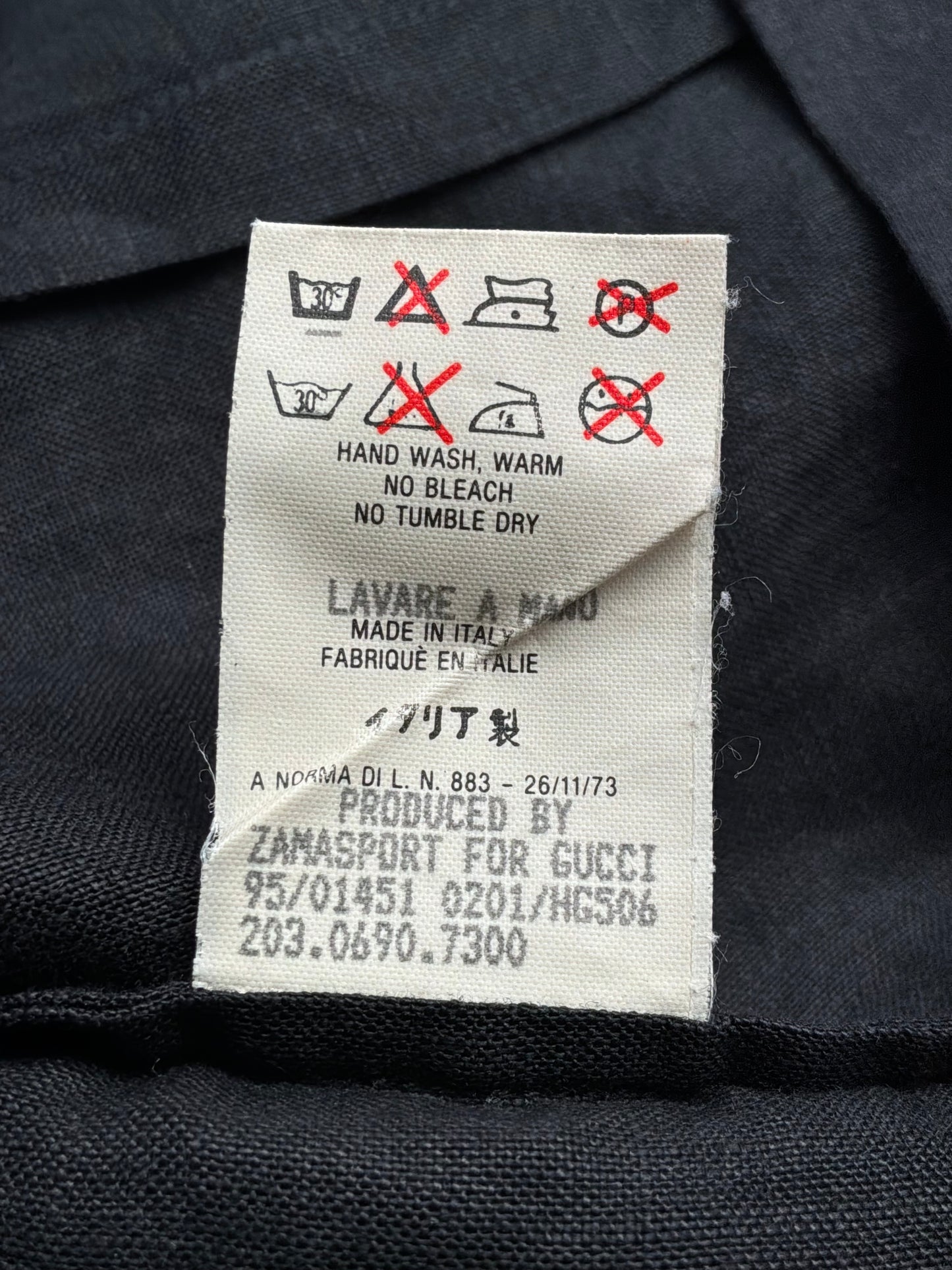 Gucci Black Plain Polo Longsleeves