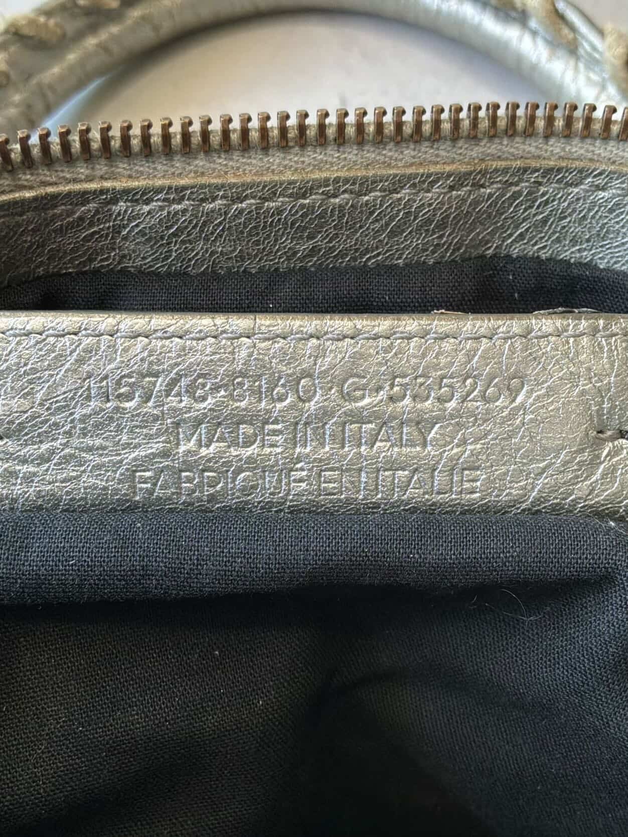 Balenciaga Classic City Metallic Silver Lambskin Bag