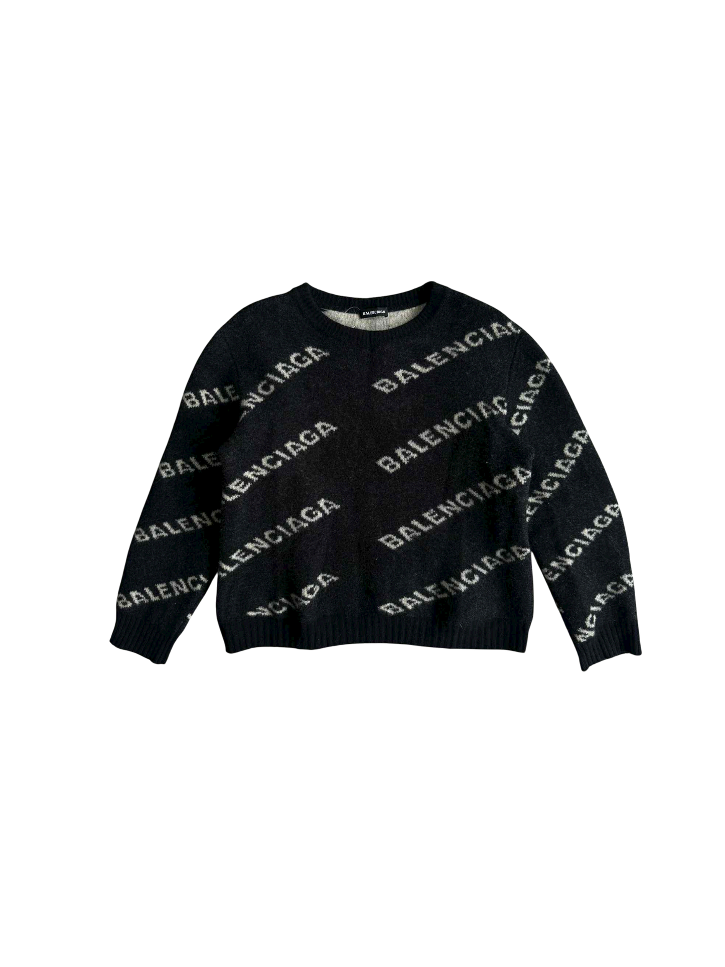 Balenciaga Women’s allover Logo Crewneck