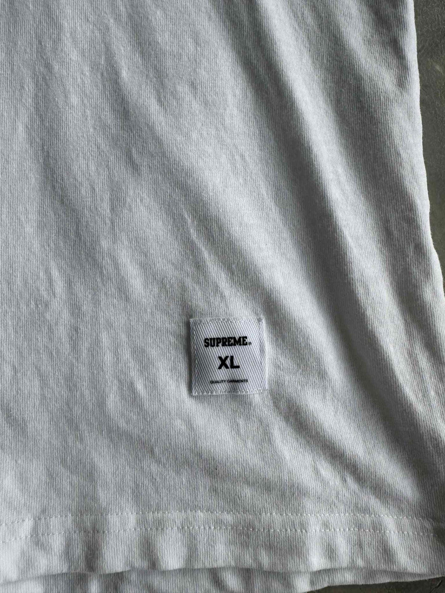 Supreme Sketch Embroidered White Tee