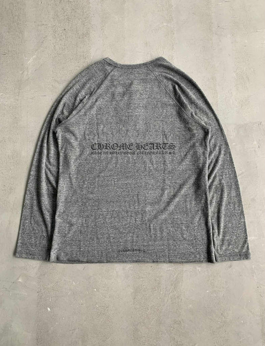 Chrome Hearts Hollywood Tonal Cross Henley Longsleeves