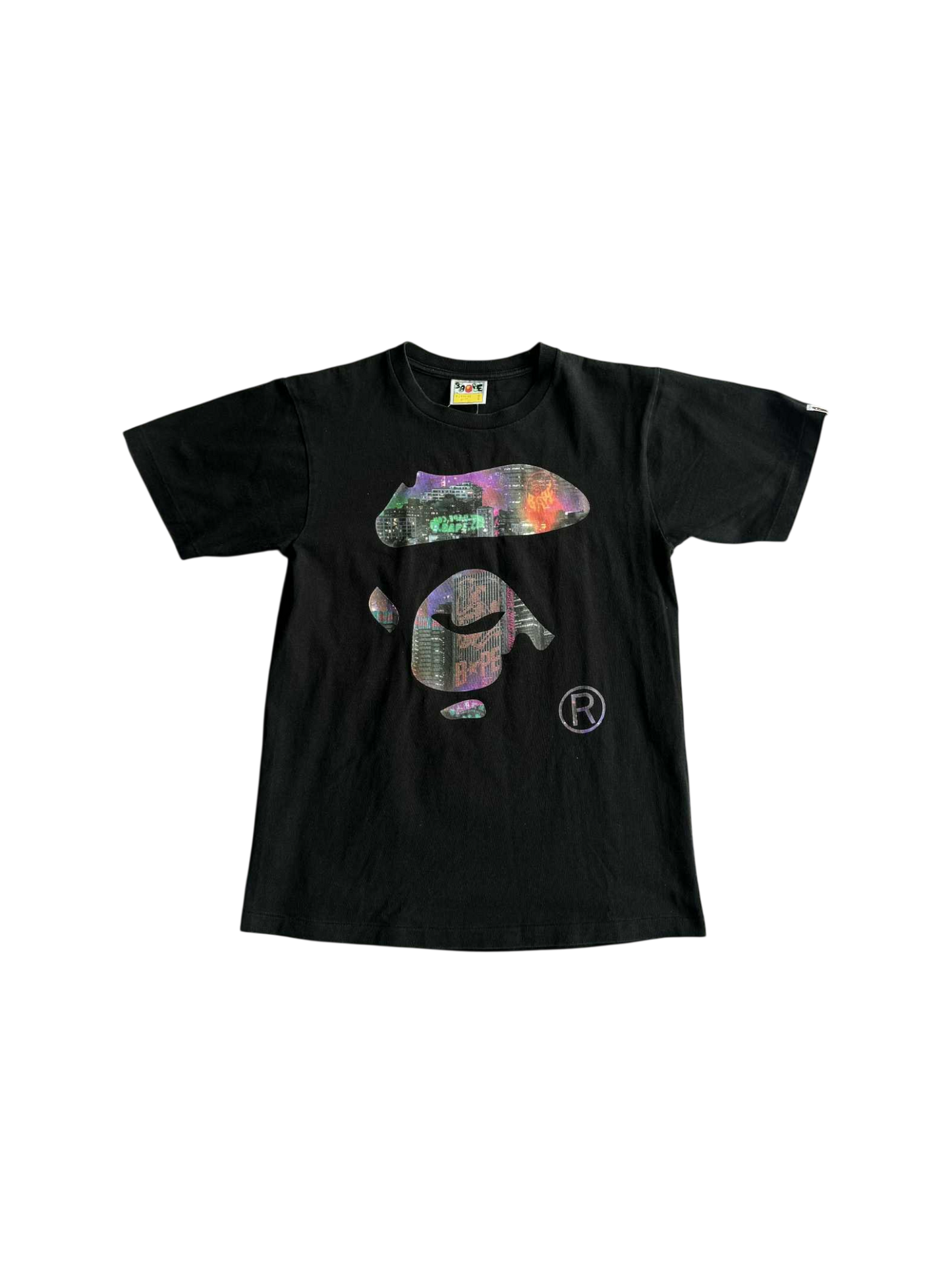 Bape Neon Tokyo Ape Face Tee