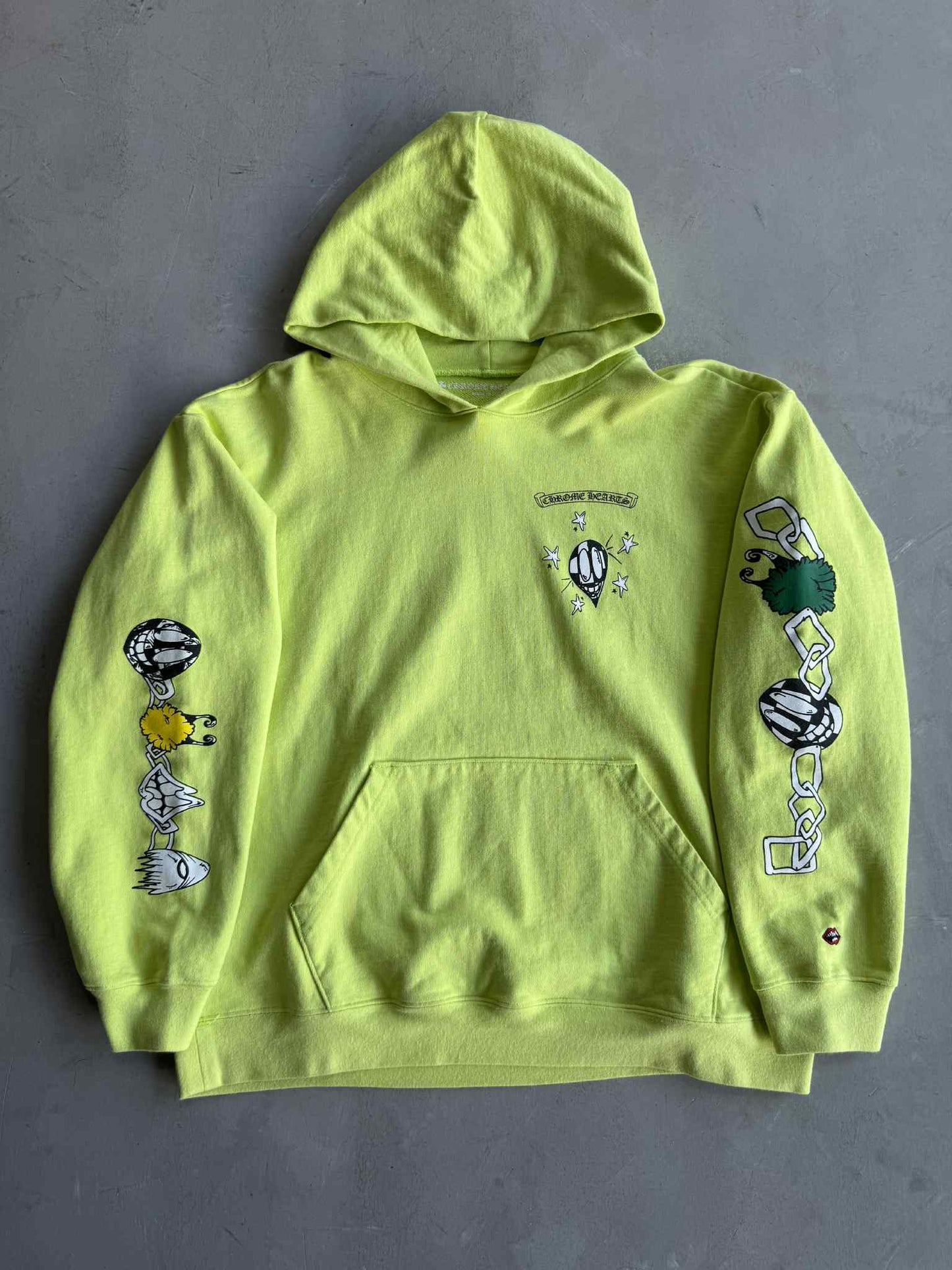 Chrome Hearts Matty Boy Lime Green Chainlink Hoodie