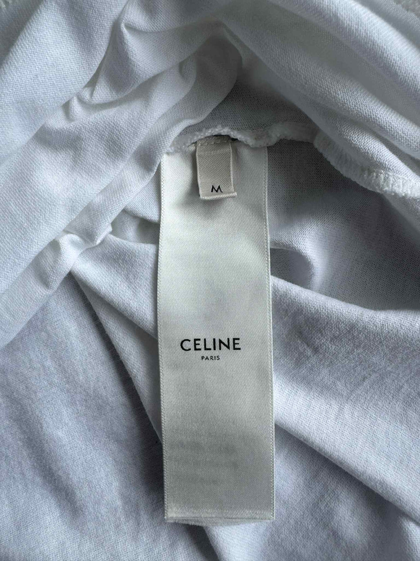 Celine Spellout Design White Shirt