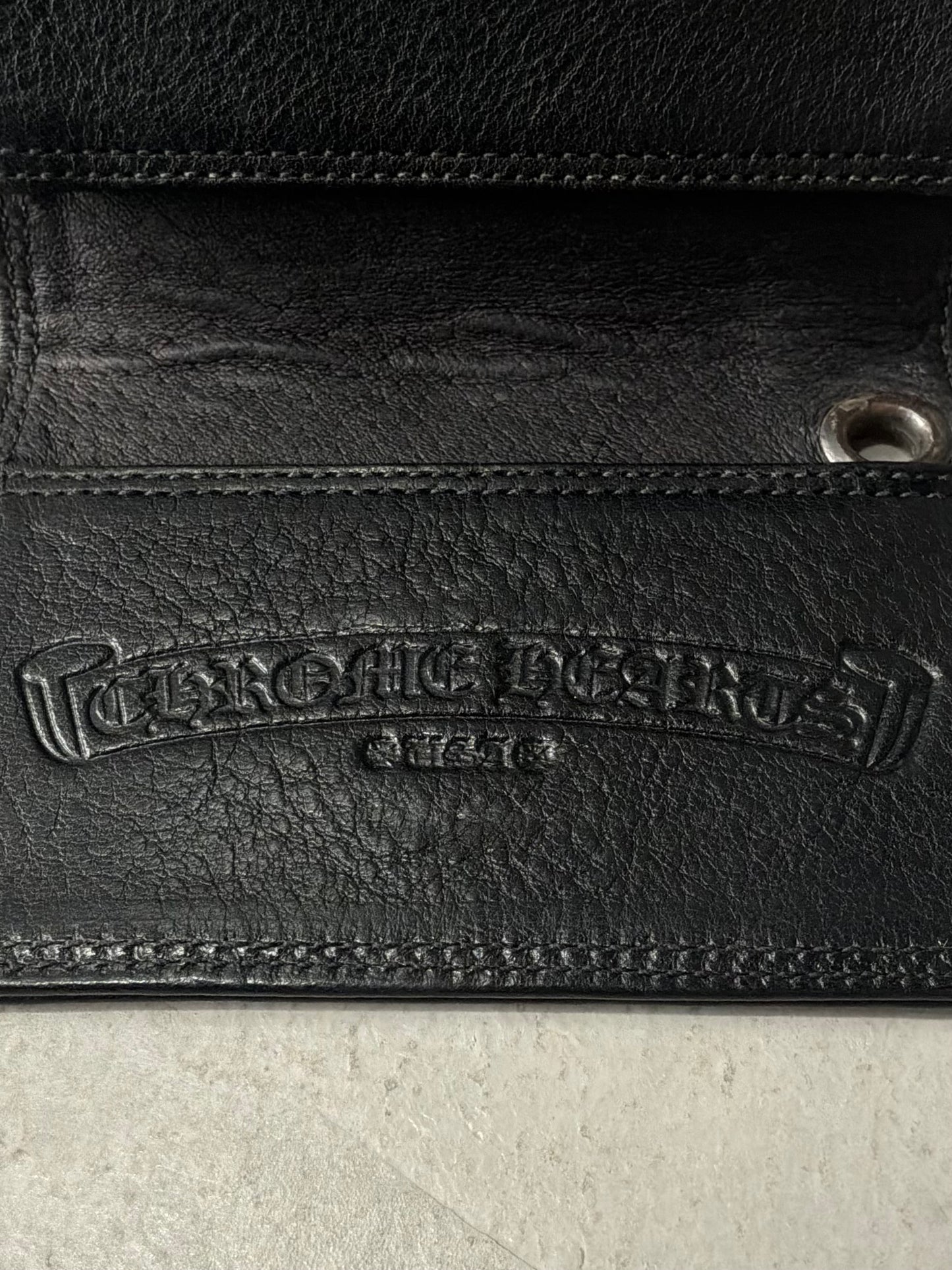 Chrome Hearts Scroll Leather Card Holder