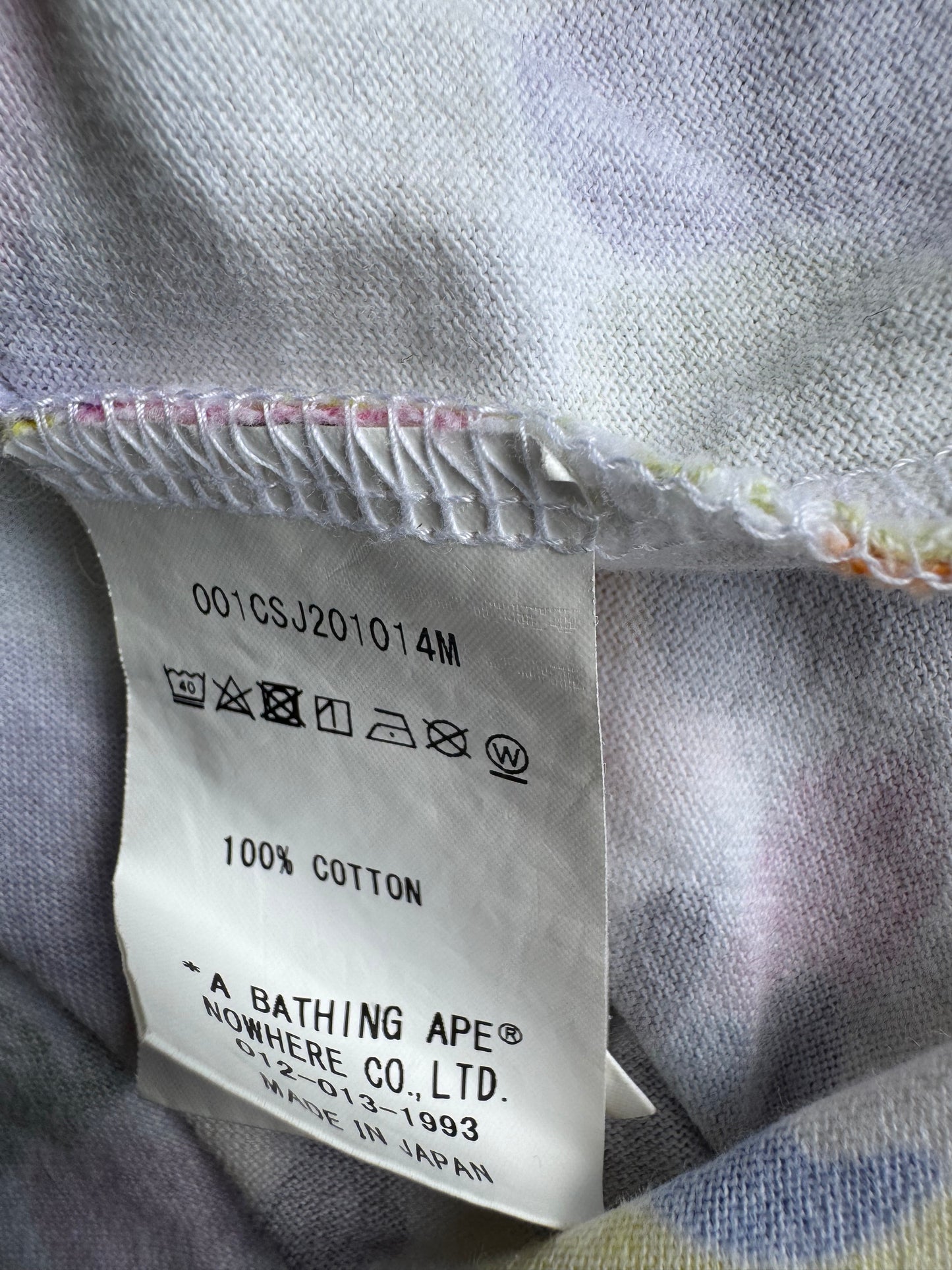 Bape multi color camouflage tee