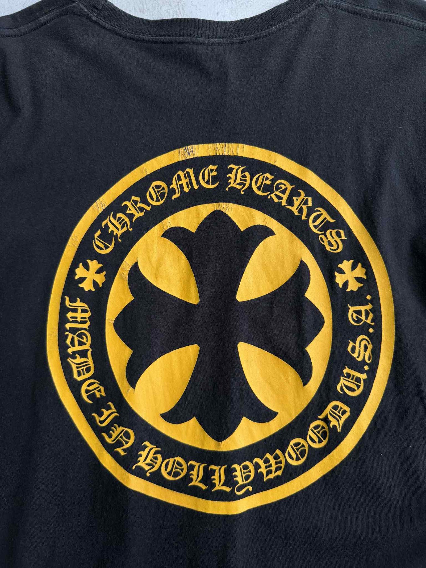 Chrome Heart Hollywood Yellow Plus Cross Tee
