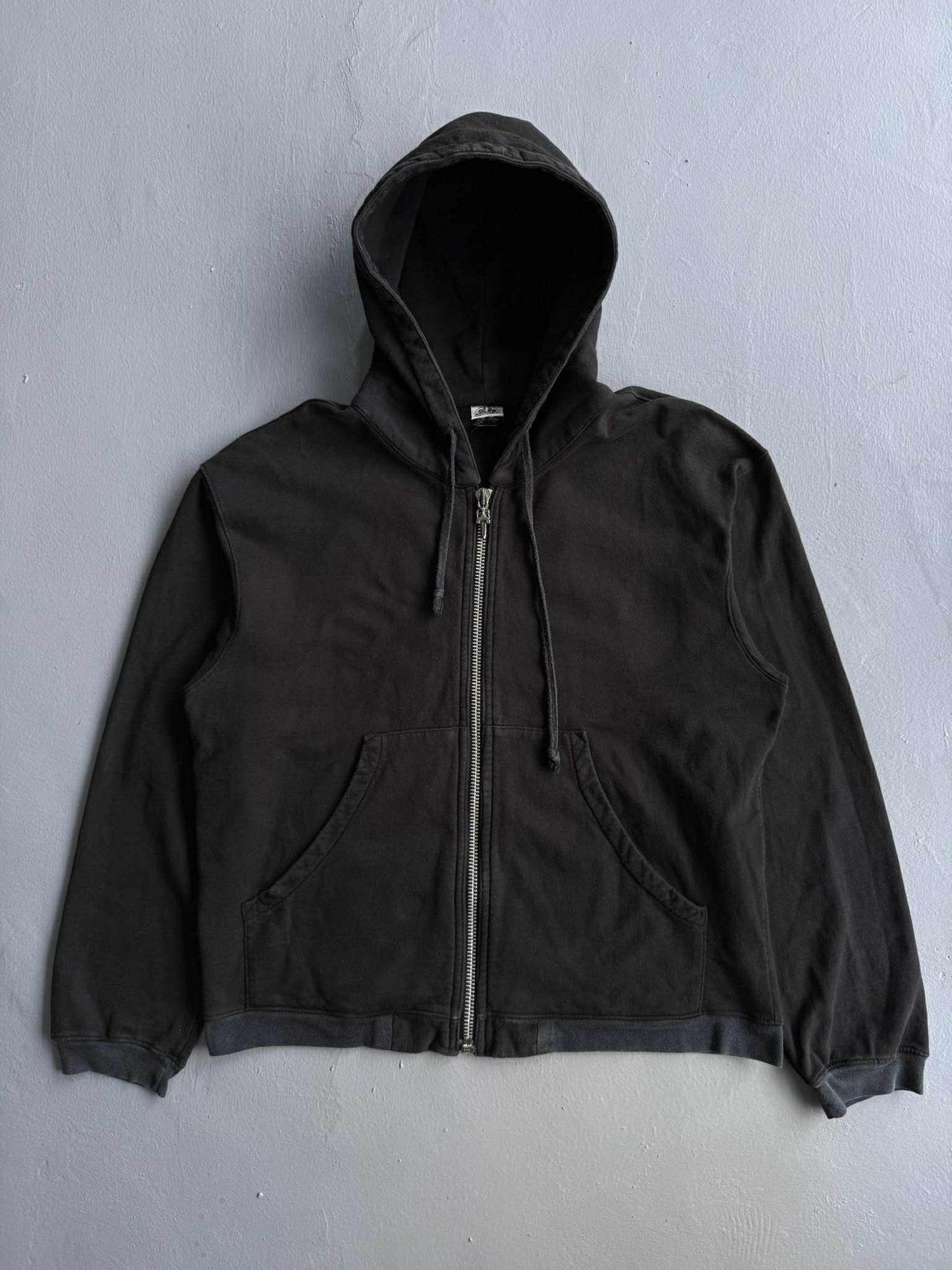 Rare Vintage Chrome Hearts Leather Patch Zip Hoodie