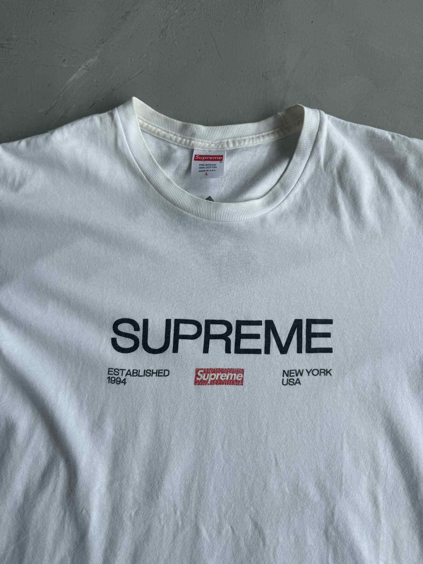 Supreme Est 1994 White Shirt