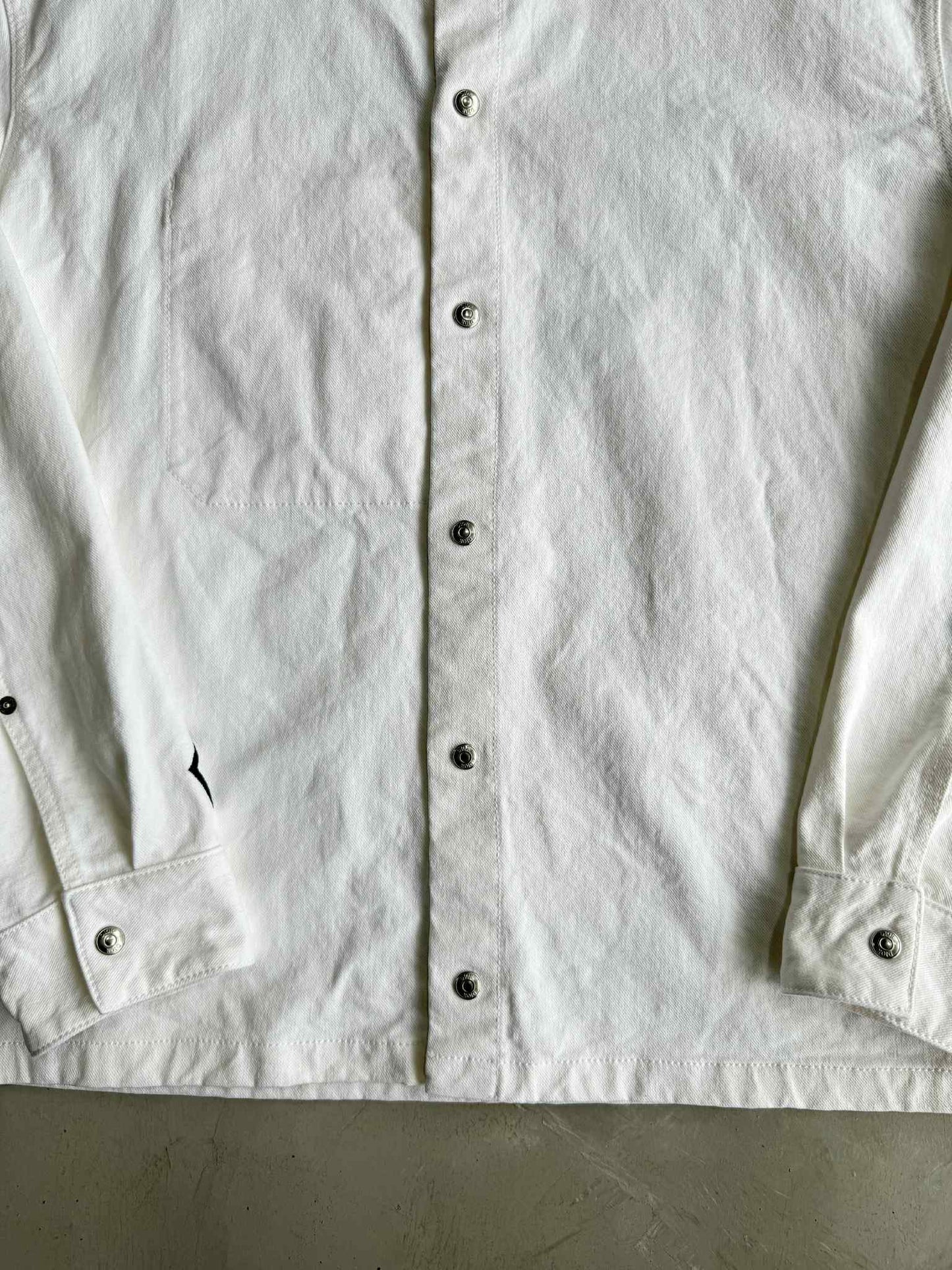 Dior Embroidered Cd Letter Denim White Jackrt
