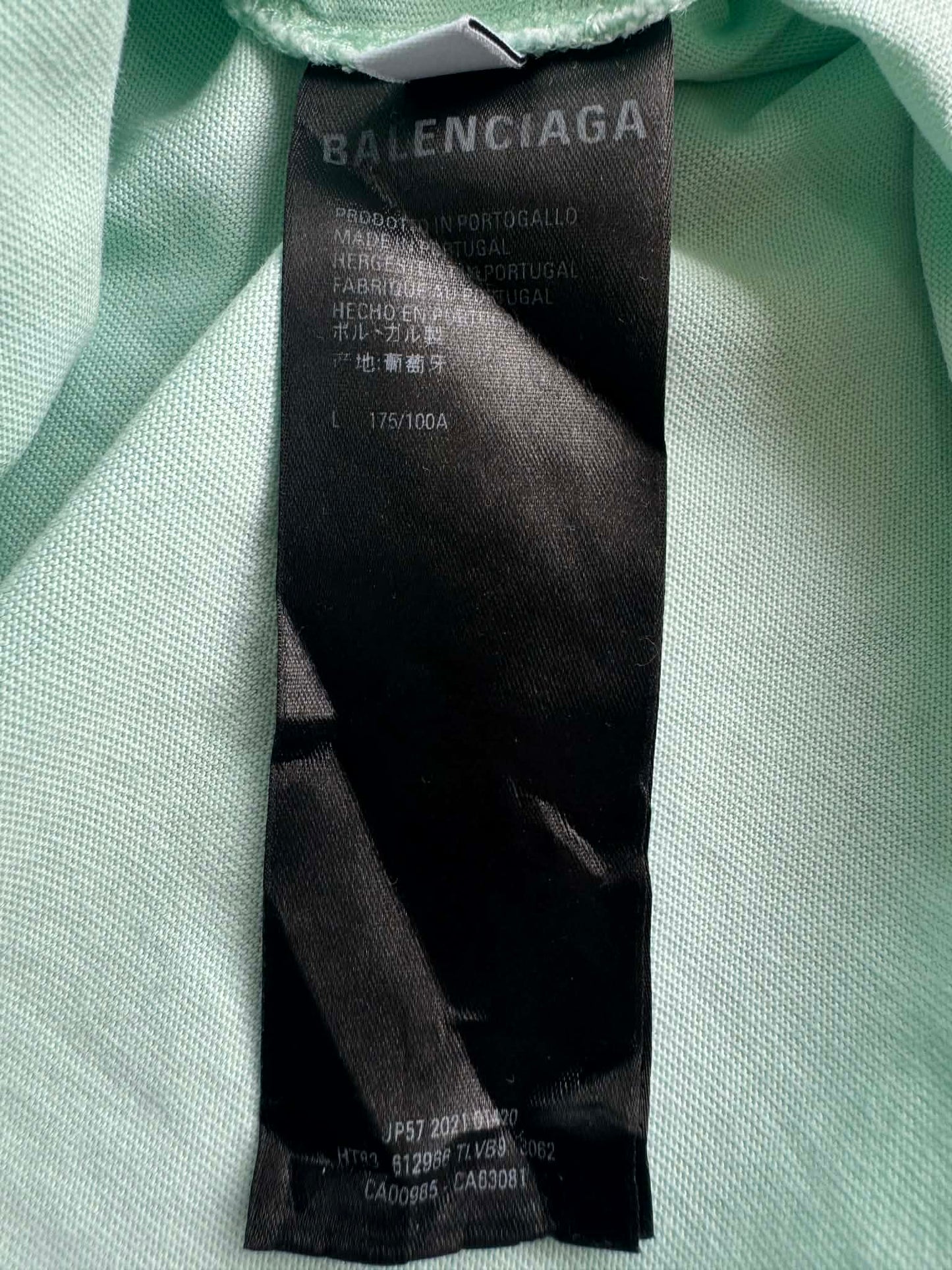 Balenciaga Mint Spellout Logo Shirt