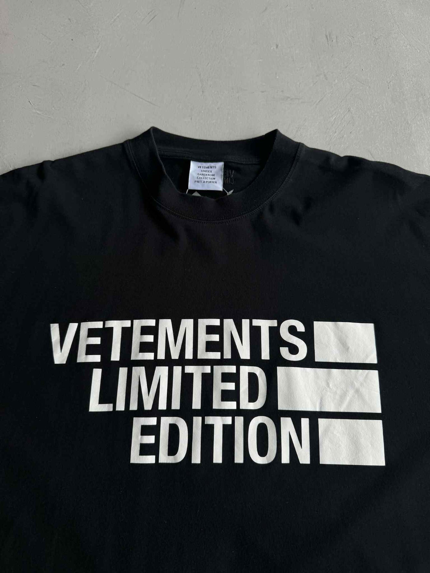Vetements Limited Edition Black Tee