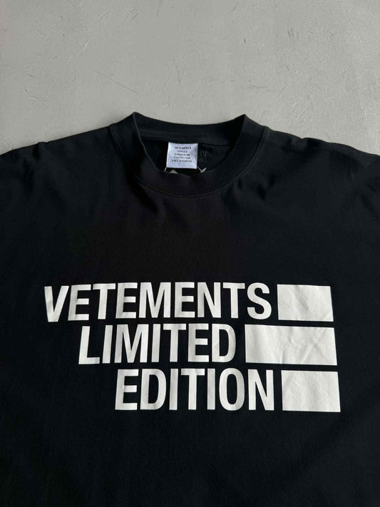 Vetements Limited Edition Black Tee