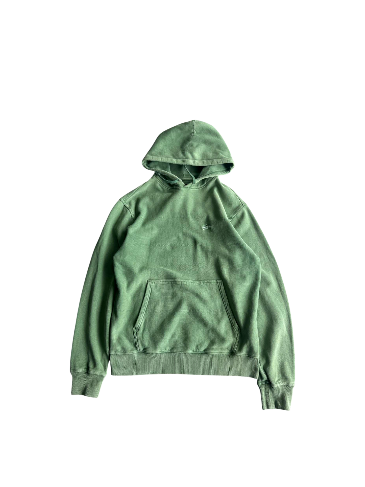 Stussy Green Basic Logo Chest Hoodie