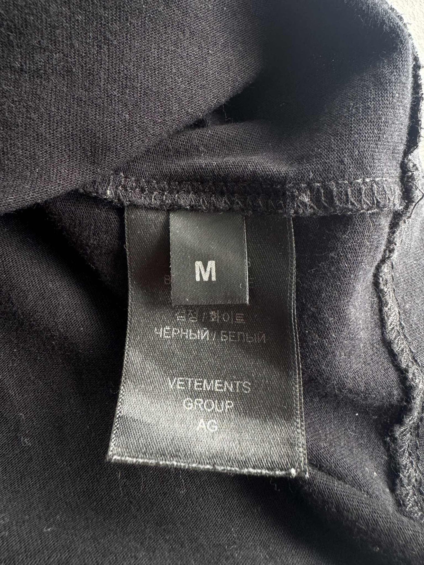 Vetements Limited Edition Black Tee