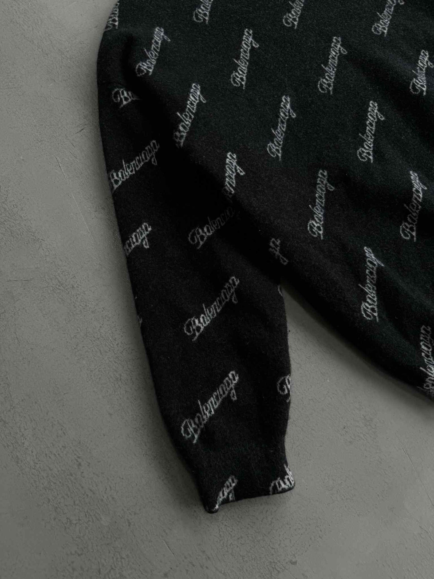Balenciaga All Over Print Logo Sweater