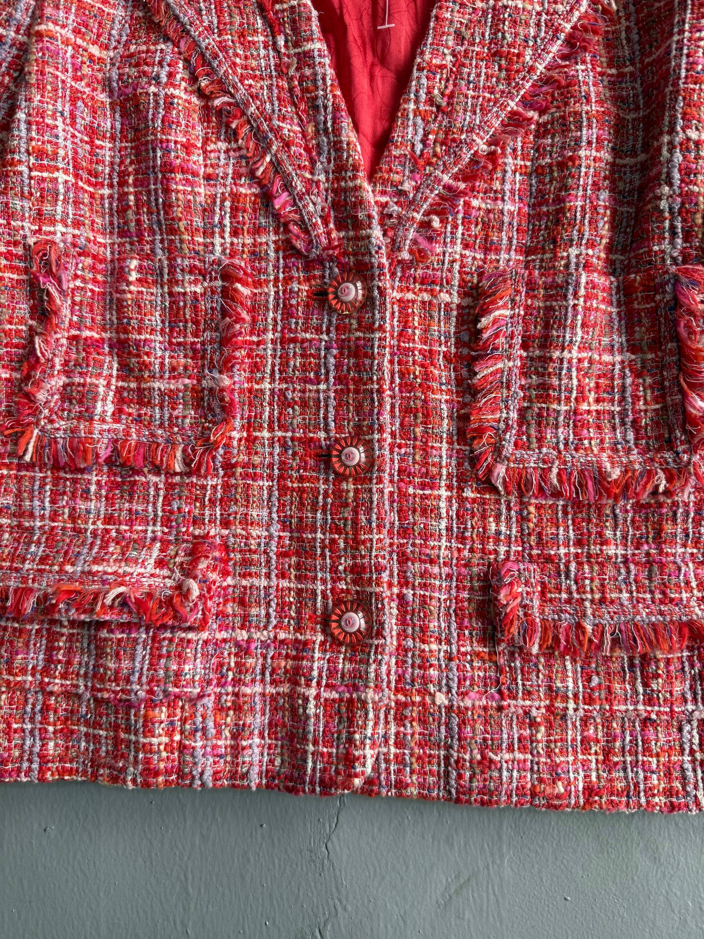 Chanel Vintage Pink Tweed Blazer