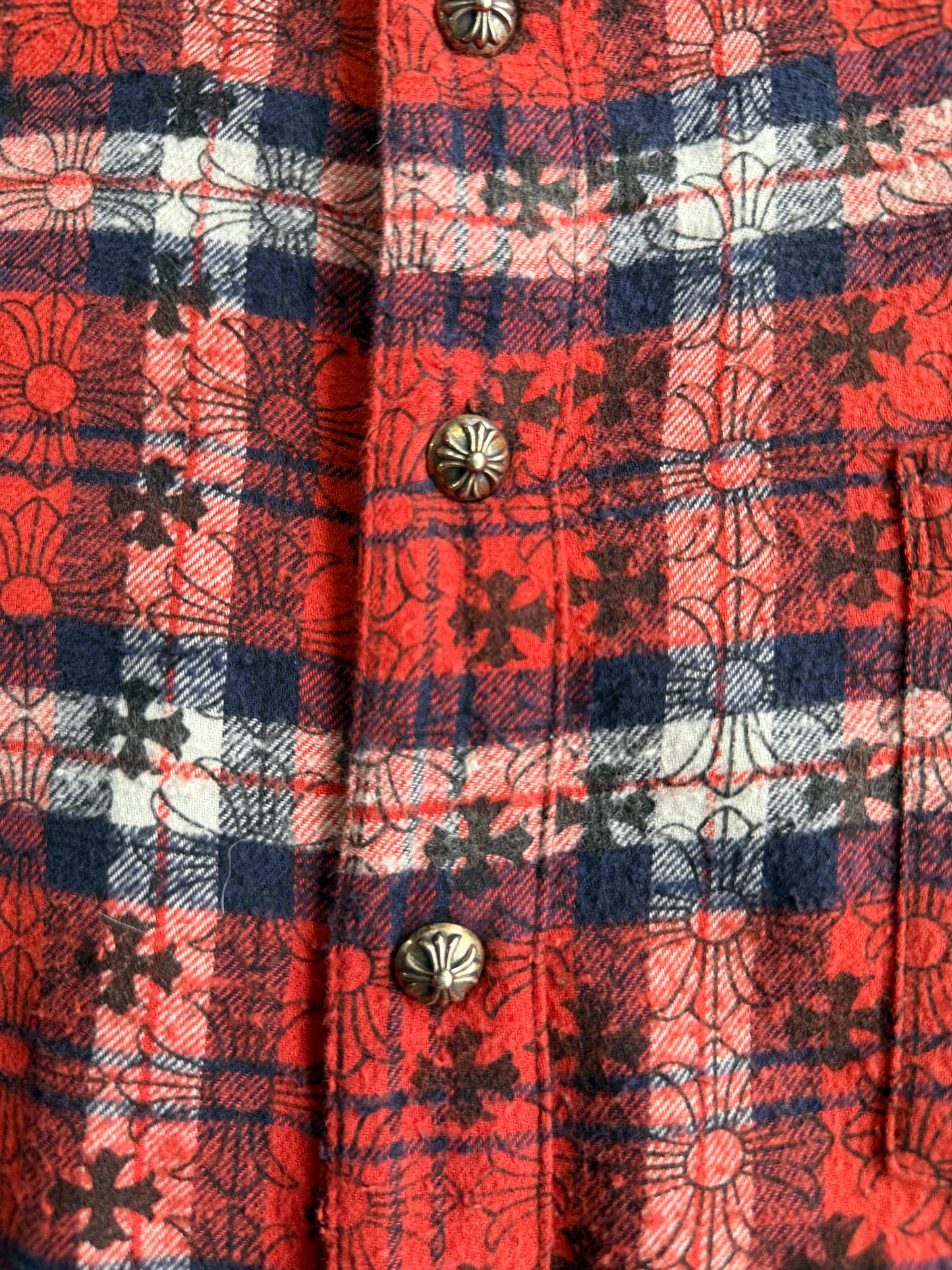 Chrome Hearts Monogram Cross Patched Flannel