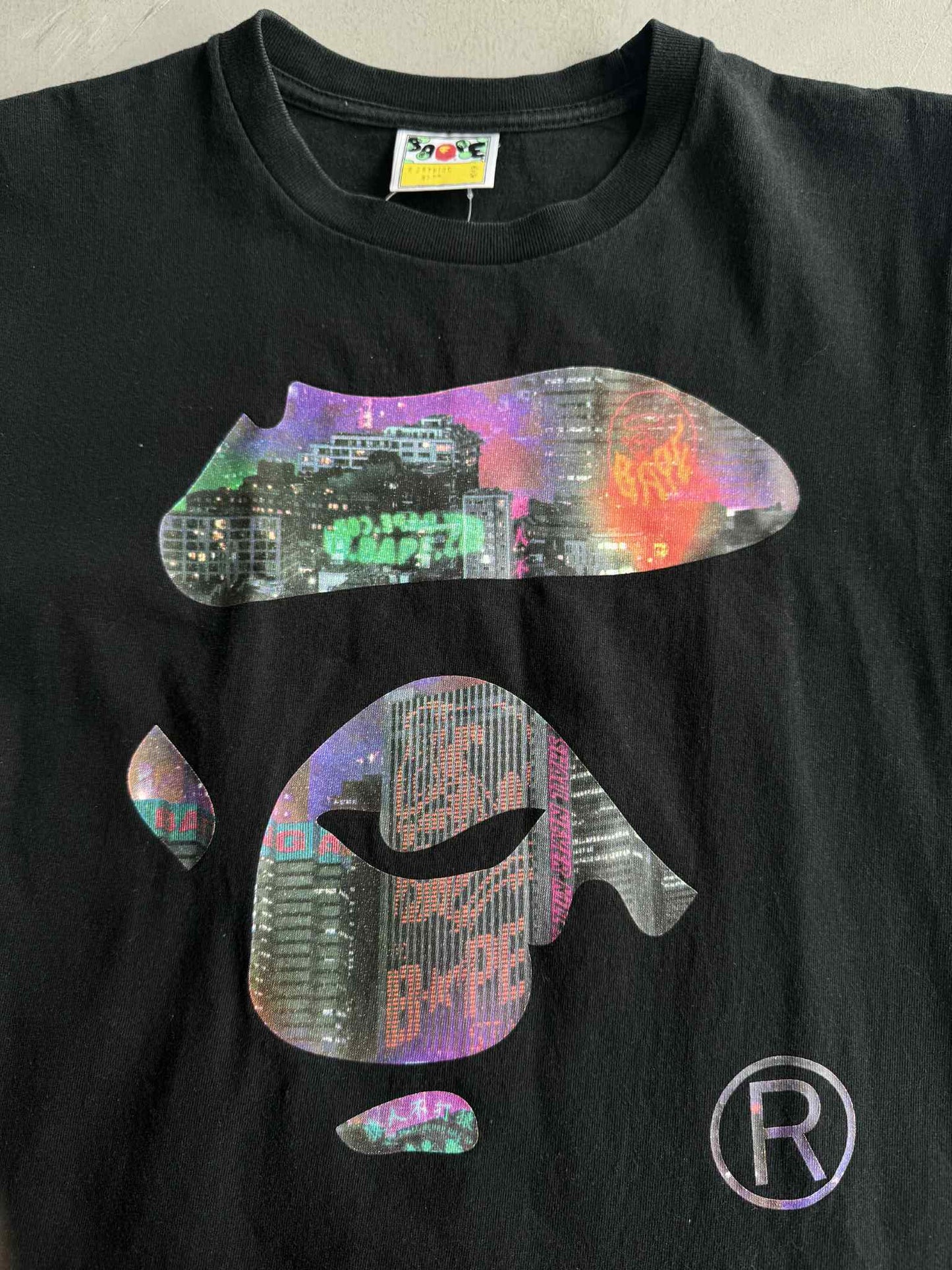 Bape Neon Tokyo Ape Face Tee