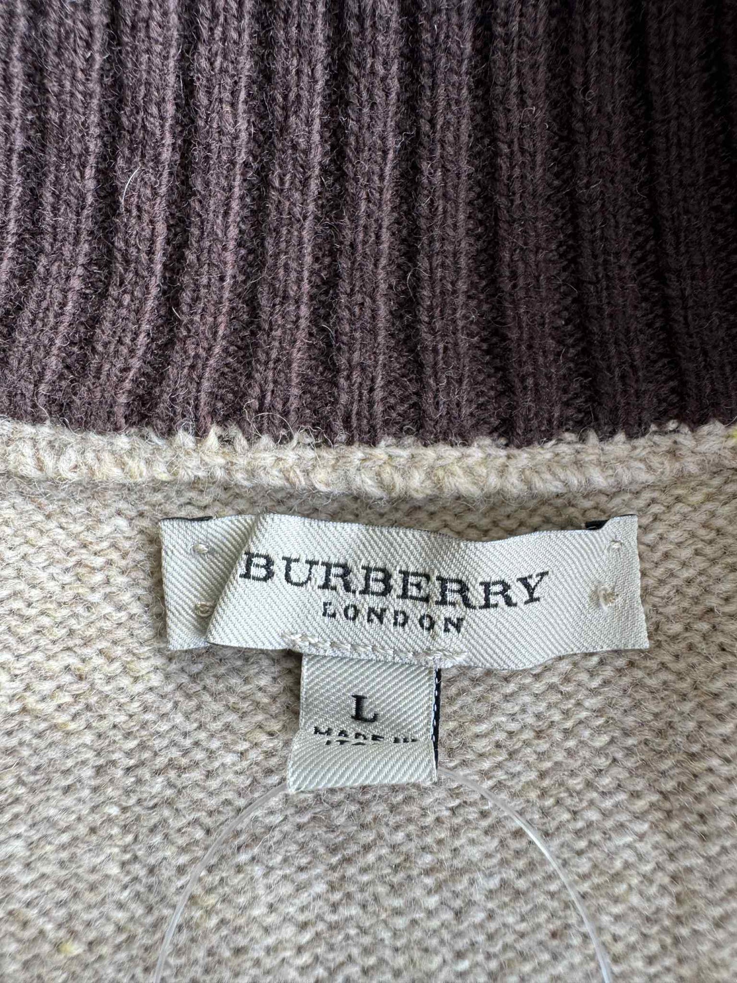 Burberry Quarter Zip Sweater