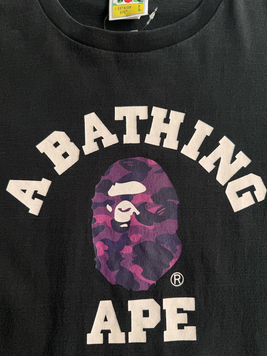 Bape Purple Camou College Tee