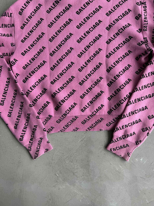 Balenciaga All Over Logo Sweater